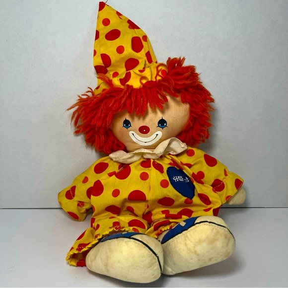 Vintage 1978 Knickerbocker ~ Half Pint ~ 13" Plush Clown Doll Preowned - Picture 1 of 15